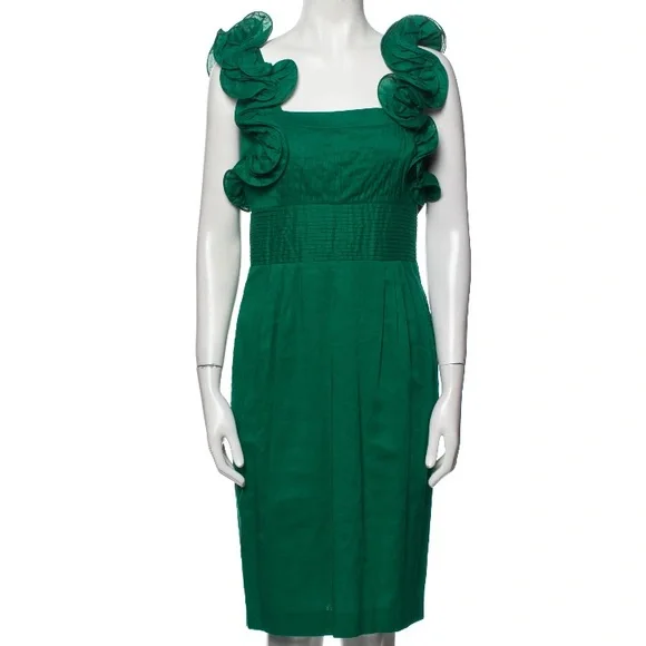 Catherine Malandrino | Dresses | Catherine Malandrino Green Ruffle Pencil Skirt Dress | Poshmark Catherine Malandrino | Dresses | Catherine Malandrino Green Ruffle Pencil Skirt Dress | Poshmark